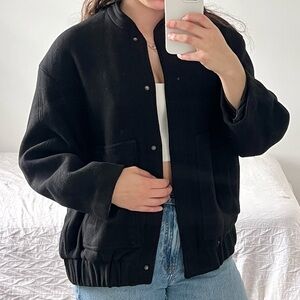 Zara Black Bomber Jacket
